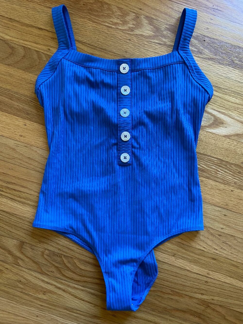 NWT & Other Stories Blue Retro One Piece Swimsuit Size 10